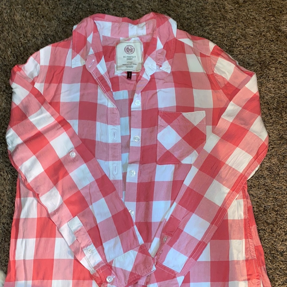 Womens pink thin flannel✨